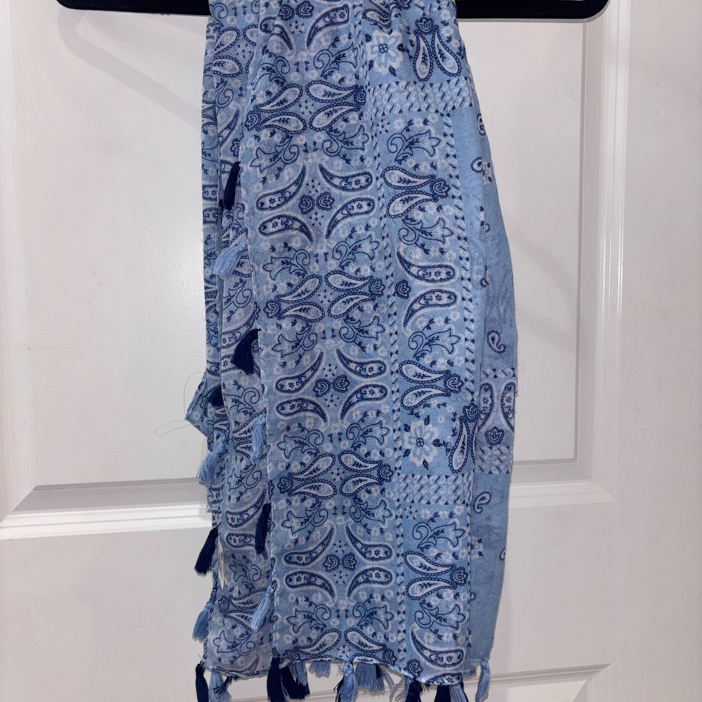 Blue navy Paisley Women's Scarf Cover-Up